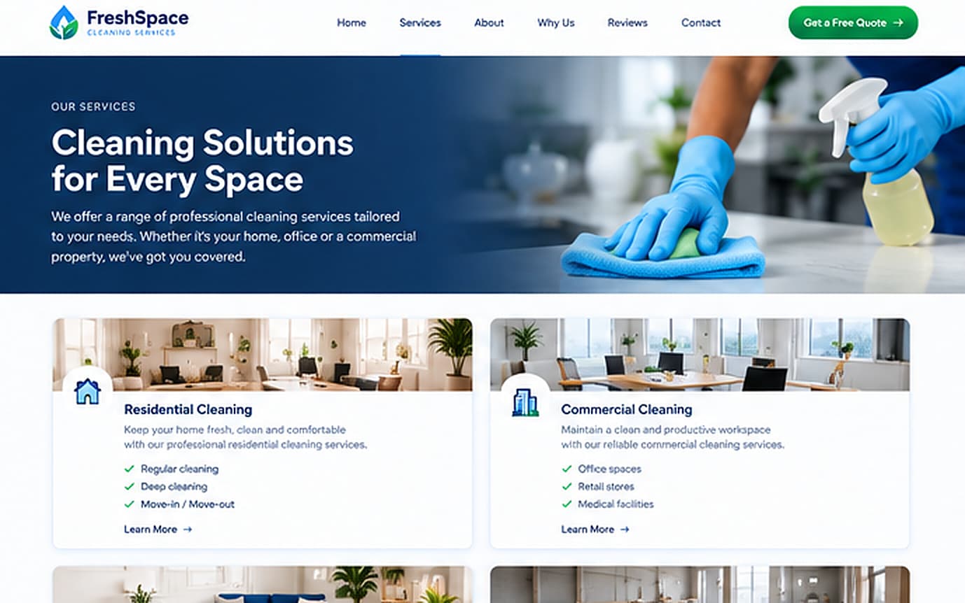 FreshSpace Cleaning screen 2