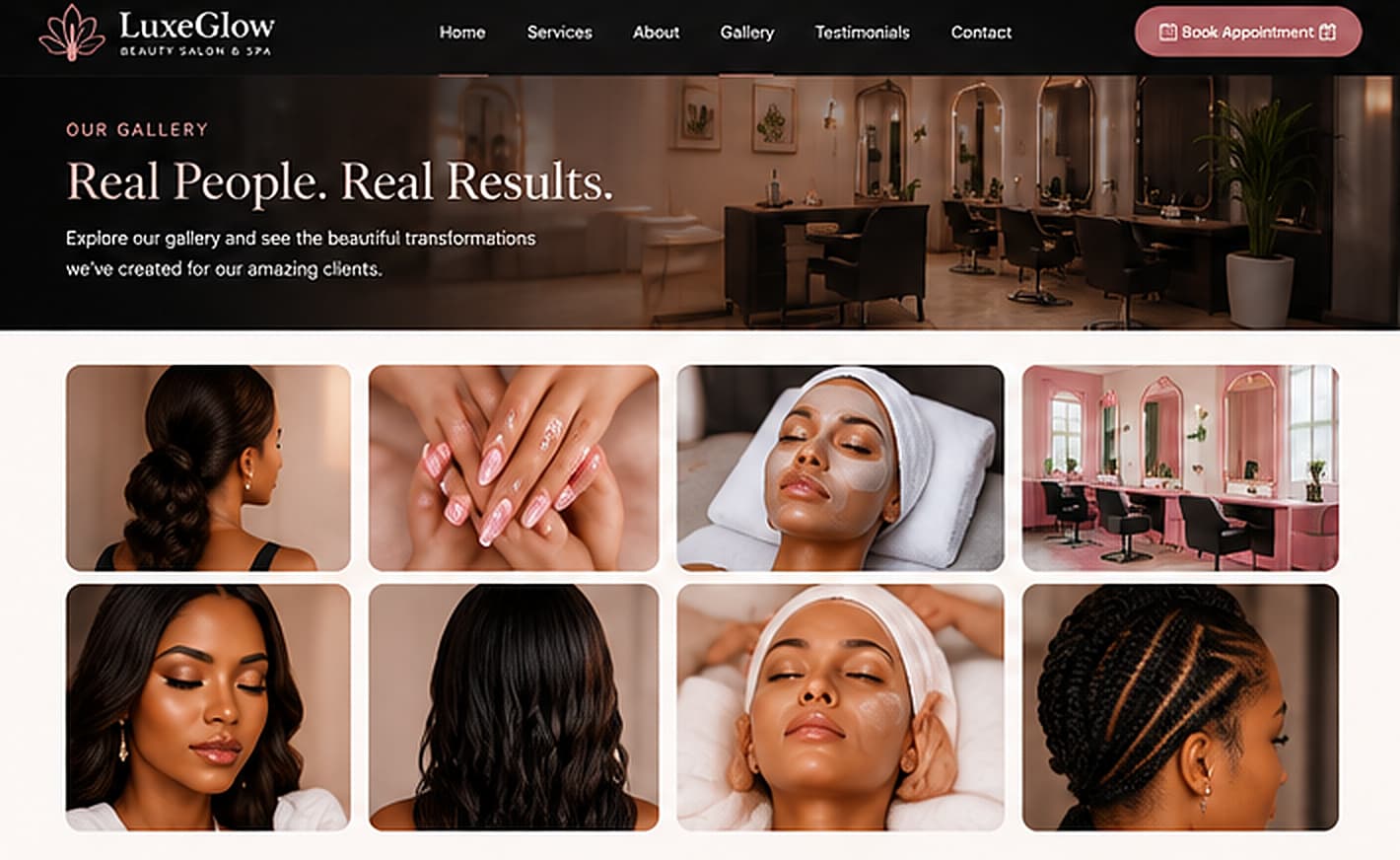 LuxeGlow Beauty Salon screen 3