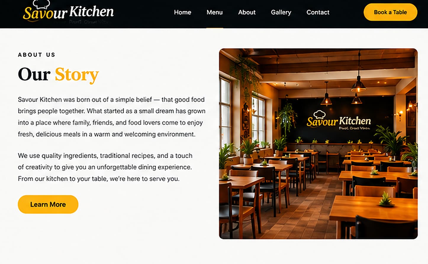 Savour Kitchen screen 3